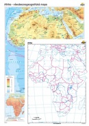 Afrika - všeobecnogeografická mapa + slepá mapa DUO (100x140 cm – 1:7300000), nástenná, fóliovaná, lištovaná