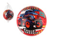 Lopta super cars monster truck nafúknutá v sieťke 14 cm