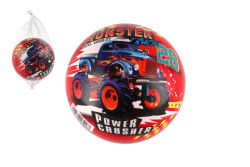 Lopta super cars monster truck nafúknutá v sieťke 14 cm