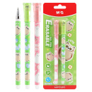 Roller gélový/gumovací M&G iErase Soft Animals - Sova (0,7 mm) modrá náplň