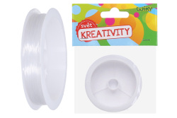 Elastické transparentné lanko na korálky, 6 g