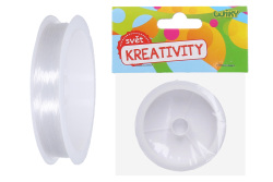 Elastické transparentné lanko na korálky 0,3 mm, 55m, 6g