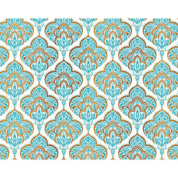 Darčekový baliaci papier florentia 70 x 100 cm - modro-zlatý vzor