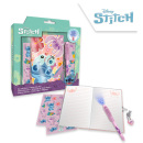 Zápisník so zámkom a samolepkami s magickým perom Stitch
