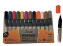 Popisovače akrylové Brons 4 mm 12 farieb