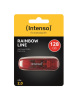 INTENSO Rainbow Line, 128GB, USB 2.0, Red