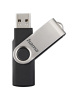 HAMA Rotate, USB Kľúč, 64GB, strieborný/čierny