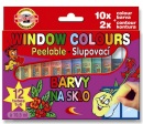 Farby na sklo 12 x 10,5 ml