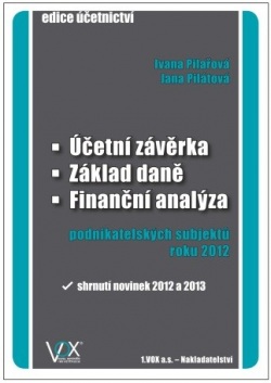 Účetní závěrka - Základ daně - Finanční analýza (Jana Pilátová)