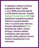 Nejlepší české básně 2015 (Petr Borkovec, Tomáš Gabriel)