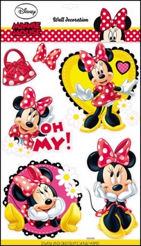 3D samolepky na zeď Minnie
