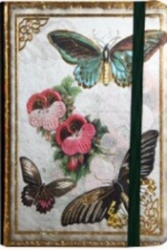 Zápisník s gumičkou 95x140 mm motýli A