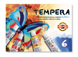 Súprava temperových farieb 6 farieb