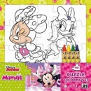 Omalovánkové puzzle s voskovkami - Minnie (Walt Disney)
