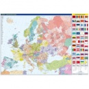 Evropa nástěnná administrativní mapa