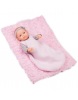 Bábätko vo fusaku s dekou Mantita Rosa 32cm