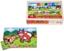 Kostky - Moje první zvířátka (dřevo, 15ks v dřevěné krabičce)