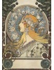 Pohľadnica Alfons Mucha – Zodiac, krátka