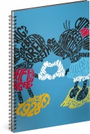 Špirálový blok Mickey – Kiss, linajkovaný, A4