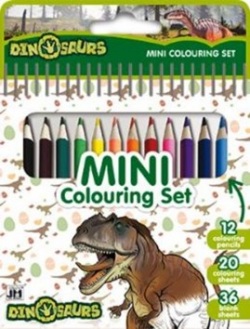 Mini blok s pastelkami Dinosauři
