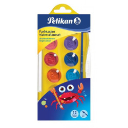 PELIKAN Vodové farby Pelikan Junior 12 farieb + štetec