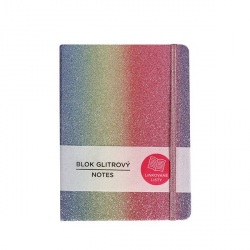 Blok glitrový duhová růžová