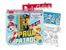 Blok + fixy 4ks se šablonami se samolepkami Paw Patrol/Tlapková patrola