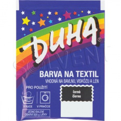 Duha čierna farba na textil 15 g