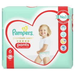 Pampers Premium Care Pants Nohavičky plienkové jednorazové6 16 kg+ 31 ks