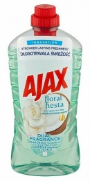 Ajax Floral Fiesta Dual Fragrance Gardenia & Coconut univerzálny čistiaci prostriedok, gardénia a kokos 1l