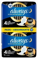 Always Ultra Secure Night -  nočné hygienické vložky s krídelkami (12ks)