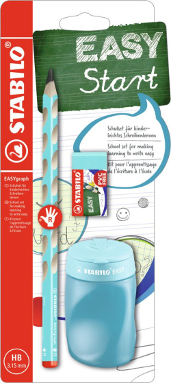 STABILO EASYgraph školský set - modrý R s strúhadlom a gumou