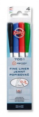 Koh-i-noor fine liner popisovač 0,3mm/ 4ks