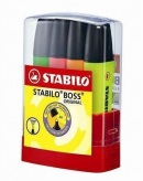 Zvýrazňovač STABILO BOSS PARADE, sada 4 ks na stůl