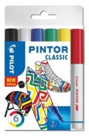 PILOT Pintor Fine - Súprava akrylových popisovačov Classic 0,9 - 1,5mm - 6 ks