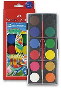 Faber - Castell Vodové farby 30 mm - 12 farieb