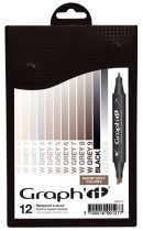 Graph´it Set alkoholových popisovačů, Warm Grey 12 ks
