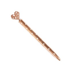 Pero so srdiečkom rose gold s bodkami