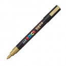 Akrylová fixka Uni Posca 3M, 0,9 – 1,3 mm, zlatá (25)