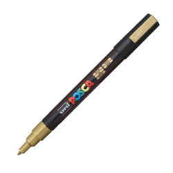 Akrylová fixka Uni Posca 3M, 0,9 – 1,3 mm, zlatá (25)