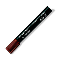 Permanentný popisovač, 2 mm, kuželový hrot, STAEDTLER "Lumocolor 352", hnedý