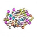 Dekoračné korálky perleťové mix farieb sada 50 ks