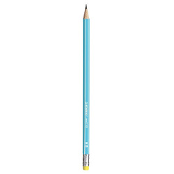 Ceruzka grafitová HB STABILO pencil 160 s gumou - svetlo modrá