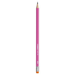 Ceruzka grafitová HB STABILO pencil 160 s gumou - ružová