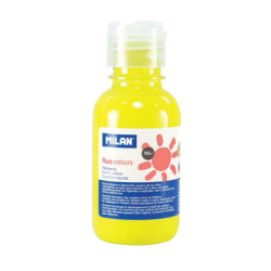 Farba temperová MILAN Fluo - žltá 125 ml