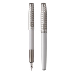 Pero plniace PARKER Sonnet Metal & Pearl CT 18K -F-
