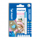 Dekoračný popisovač PILOT "Pintor Pastel", sada 6 ks, hrot F