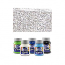 ACRILEX farba na textil, Metallic Silver (strieborná) 37 ml
