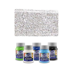 ACRILEX farba na textil, Metallic Silver (strieborná) 37 ml