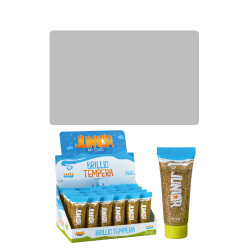 Temperová farba trblietavá 22 ml strieborná